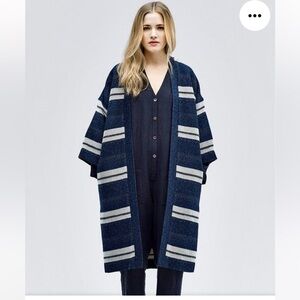 Horses atelier striped robe coat size 2